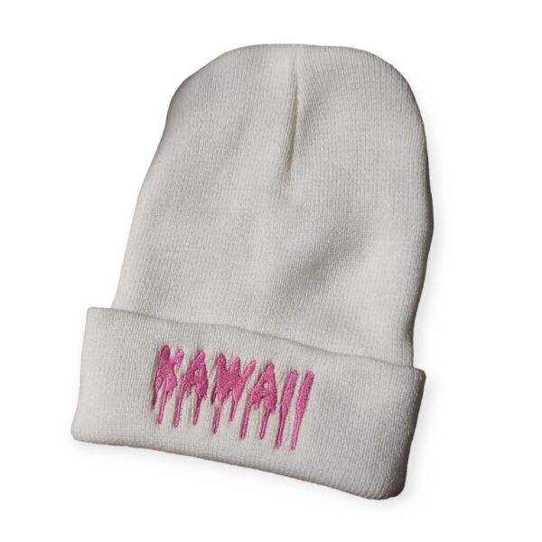 GORRO DE LANA Kawaii Blanco